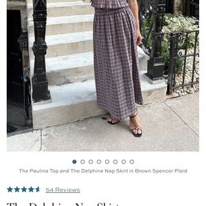 Hill House The Delphine Nap Skirt - Brown Spencer Plaid